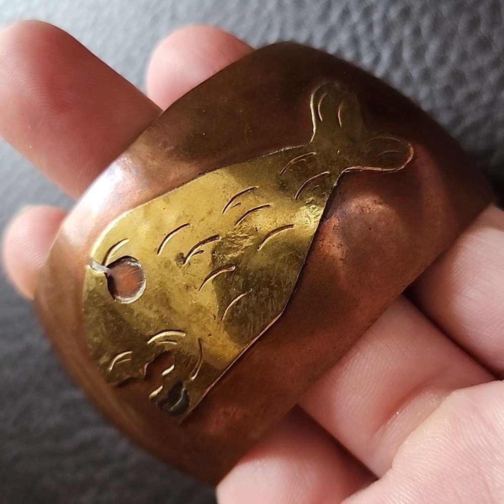 VTG copper and brass cuff bracelet